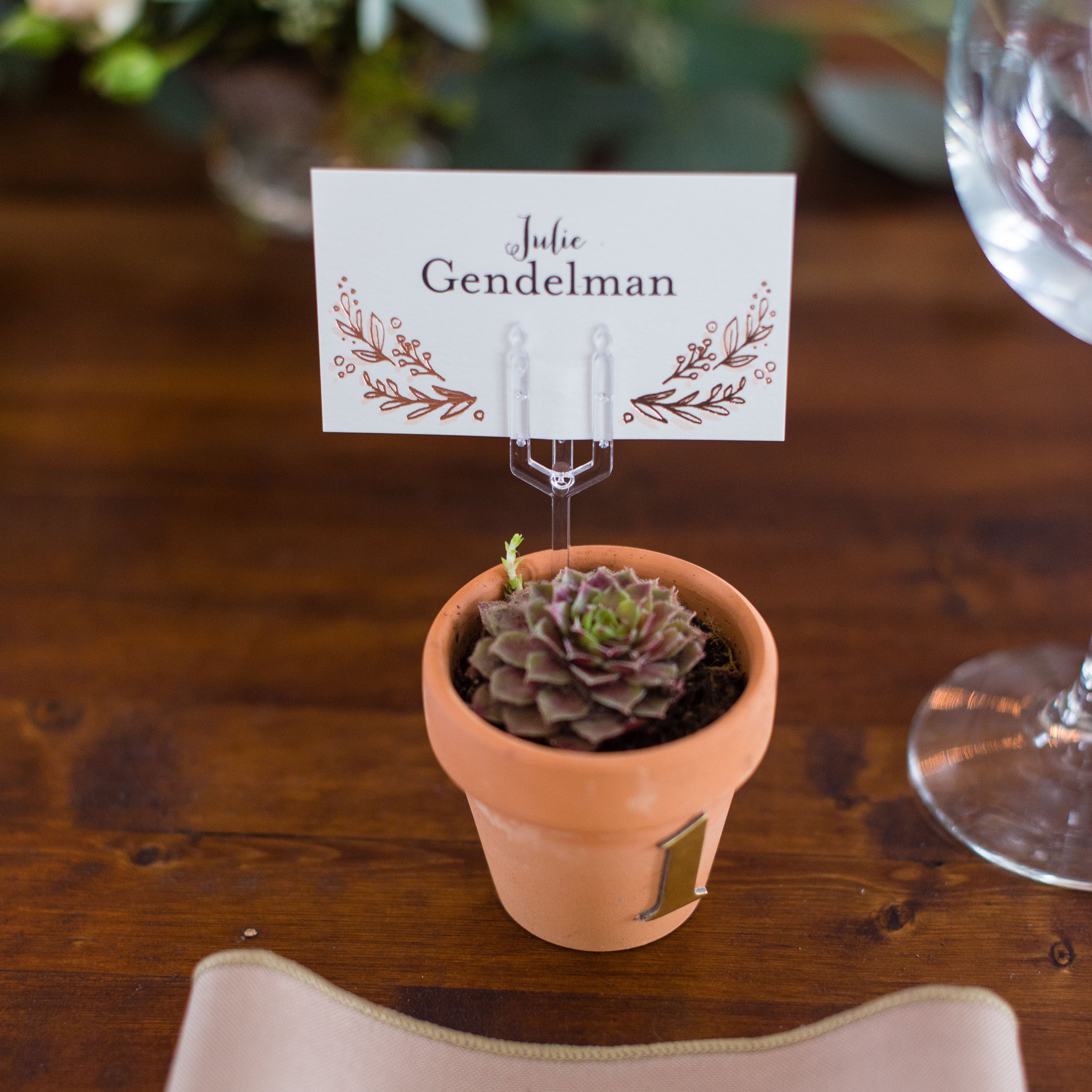 succulent place card holders SUCCULENT WEDDING FAVORS – Denver Plant Delivery