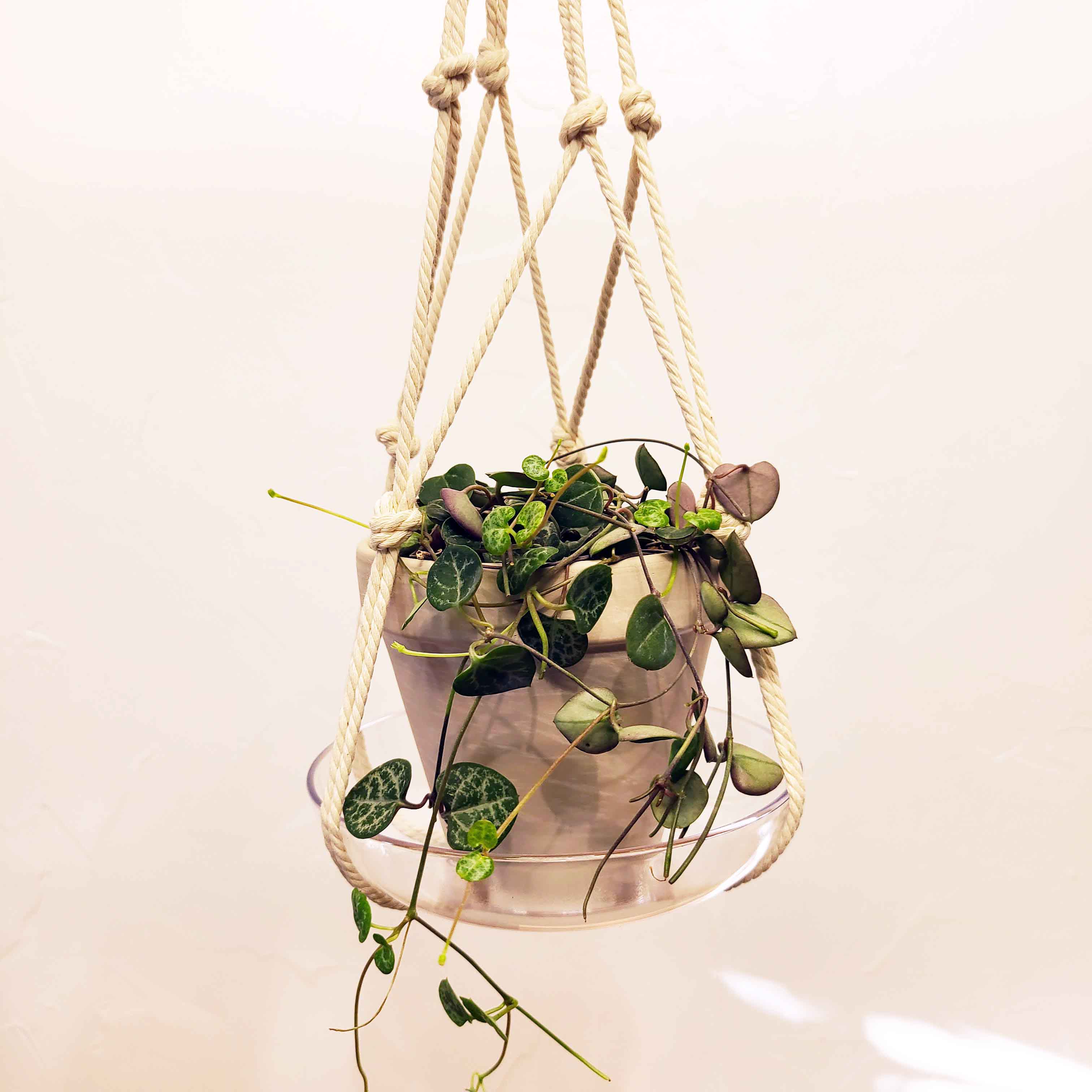 hanging macrame for string of hearts